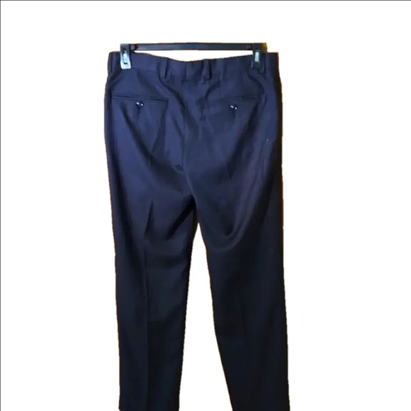Savane Flat Front Straight Leg Black Dress Pants Men's Washable size 32X30 - Picture 5 of 13